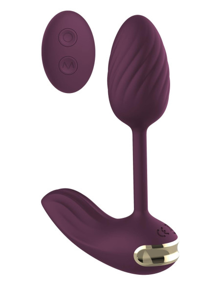 ESSENTIALS FLEXIBLE WEARABLE VIBRATING EGG PURPLE