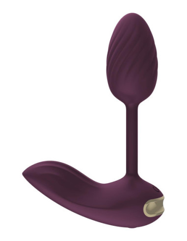 ESSENTIALS FLEXIBLE WEARABLE VIBRATING EGG PURPLE