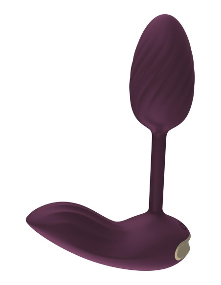 ESSENTIALS FLEXIBLE WEARABLE VIBRATING EGG PURPLE