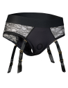 BOLD. REVA STRAP-ON GARTER BRIEF WITH DILDO, L