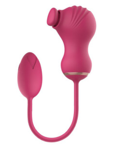 ESSENTIALS FLEXIBLE DUAL STIMULATOR AND VIBRATING EGG PINK 2