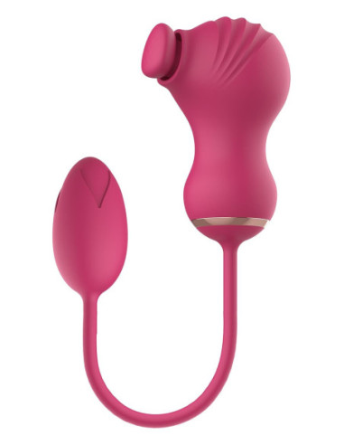 ESSENTIALS FLEXIBLE DUAL STIMULATOR AND VIBRATING EGG PINK