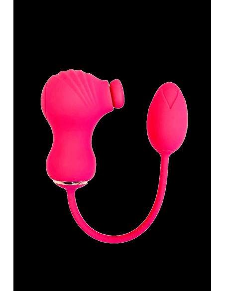 ESSENTIALS FLEXIBLE DUAL STIMULATOR AND VIBRATING EGG PINK