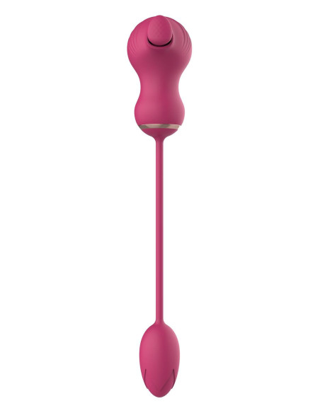 ESSENTIALS FLEXIBLE DUAL STIMULATOR AND VIBRATING EGG PINK