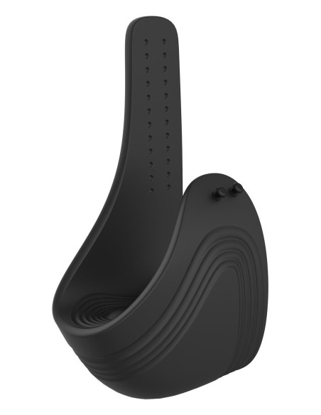 RAMROD ADJUSTABLE VIBRATING COCKRING WITH REMOTE BLACK