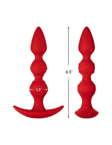 FORTO F-42 SPIRAL BEADS RED