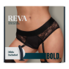 BOLD. REVA STRAP-ON GARTER BRIEF WITH DILDO, L