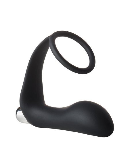 FANTASSTIC VIBRATING ANAL PLUG WITH COCKRING BLACK