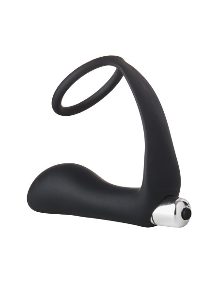 FANTASSTIC VIBRATING ANAL PLUG WITH COCKRING BLACK