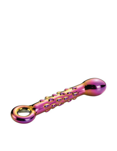 GLAMOUR GLASS RIBBED G-SPOT DILDO