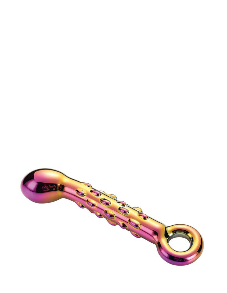 GLAMOUR GLASS RIBBED G-SPOT DILDO