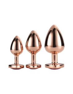 GLEAMING LOVE ROSE GOLD PLUG SET 2