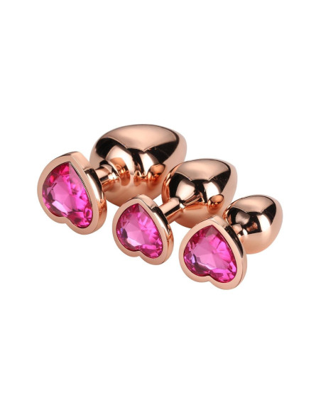 GLEAMING LOVE ROSE GOLD PLUG SET