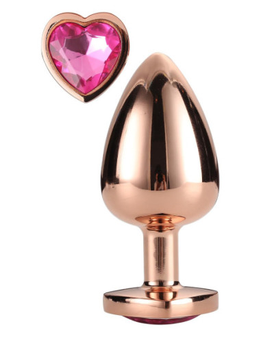 GLEAMING LOVE ROSE GOLD PLUG LARGE