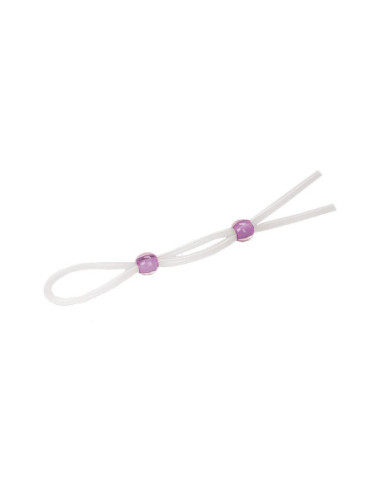 SILICONE LASSO COCK RING DUAL BEADS