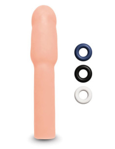 SIZE UP 4 INCH EXTRA REALISTIC PENIS EXTENDER -FLESH