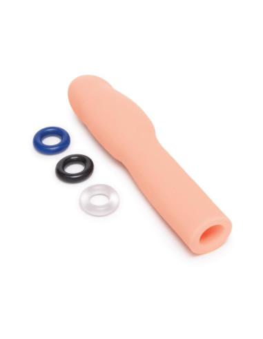 SIZE UP 4 INCH EXTRA REALISTIC PENIS EXTENDER -FLESH