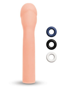 SIZE UP 3 INCH EXTRA REALISTIC PENIS EXTENDER FLESH