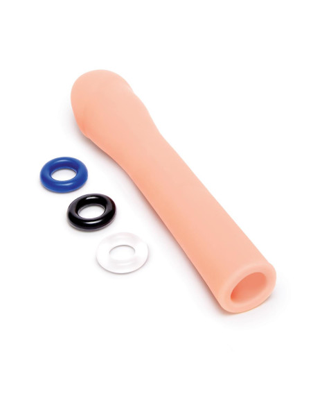 SIZE UP 3 INCH EXTRA REALISTIC PENIS EXTENDER FLESH