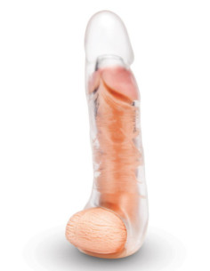 SIZE UP CLEAR VIEW PENIS EXTENDER WITH BALL LOOP EXTRA GIRTHY 2