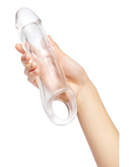 SIZE UP CLEAR VIEW PENIS EXTENDER WITH BALL LOOP EXTRA GIRTHY