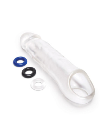 SIZE UP CLEAR VIEW PENIS EXTENDER WITH BALL LOOP EXTRA GIRTHY