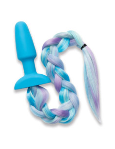 WHIPSMART 4.9 INCH SILICONE PLUG WITH PLAY TAILS UNICORN TAIL