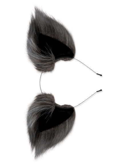 WHIPSMART 4.5 INCH SILICONE PLUG WITH GREY INDIGO FOX TAIL SET