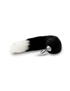 WHIPSMART 2,5 INCH METAL PLUG WITH 14 INCH BLACK INDIGO FOX TAIL