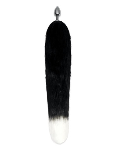WHIPSMART 2,5 INCH METAL PLUG WITH 14 INCH BLACK INDIGO FOX TAIL