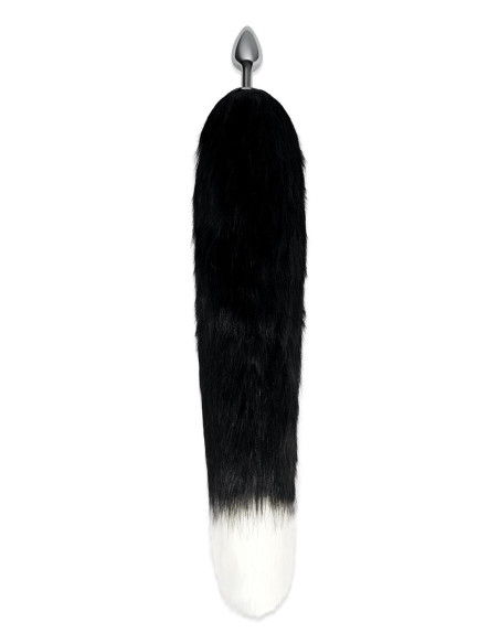 WHIPSMART 2,5 INCH METAL PLUG WITH 14 INCH BLACK INDIGO FOX TAIL