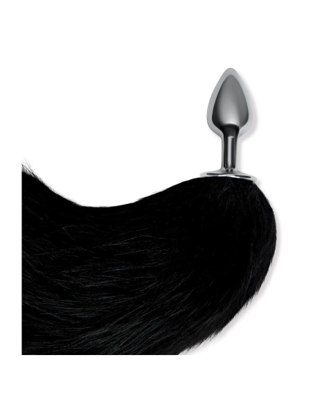 WHIPSMART 2,5 INCH METAL PLUG WITH 14 INCH BLACK INDIGO FOX TAIL