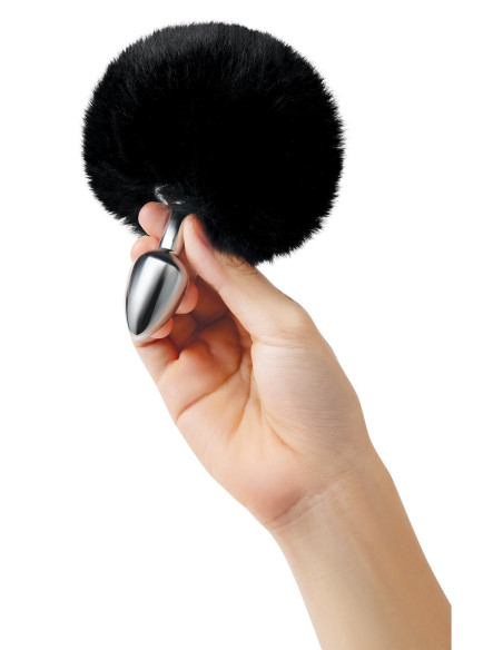 WHIPSMART 3 INCH FLUFFY BUNNY METAL PLUG WITH BLACK TAIL
