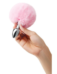 WHIPSMART 3 INCH FLUFFY BUNNY METAL PLUG WITH PINK TAIL 2