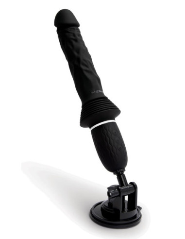 WHIPSMART GIRTHY REALISTIC THRUSTING SEX MACHINE WITH HANDS FREE SUCTION MOUNT