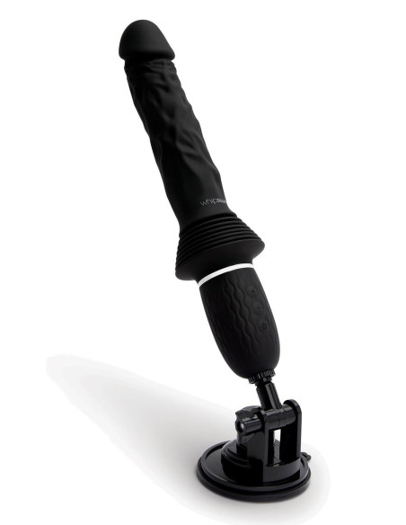 WHIPSMART GIRTHY REALISTIC THRUSTING SEX MACHINE WITH HANDS FREE SUCTION MOUNT