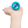 B-VIBE VIBRATING JEWEL PLUG S/M TEAL
