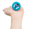 B-VIBE VIBRATING JEWEL PLUG S/M TEAL