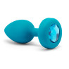 B-VIBE VIBRATING JEWEL PLUG S/M TEAL