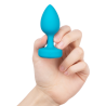 B-VIBE VIBRATING JEWEL PLUG S/M TEAL