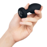 B-VIBE VIBRATING JEWEL PLUG M/L BLACK