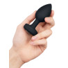 B-VIBE VIBRATING JEWEL PLUG M/L BLACK