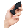 B-VIBE VIBRATING JEWEL PLUG M/L BLACK