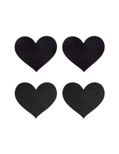 PEEKABOO PASTIES CLASSIC BLACK HEARTS