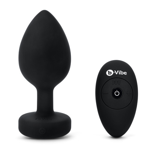 B-VIBE VIBRATING JEWEL PLUG XXL BLACK