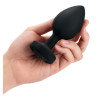 B-VIBE VIBRATING JEWEL PLUG XXL BLACK