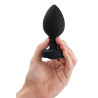 B-VIBE VIBRATING JEWEL PLUG XXL BLACK