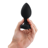 B-VIBE VIBRATING JEWEL PLUG XXL BLACK