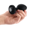 B-VIBE VIBRATING JEWEL PLUG XXL BLACK