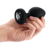 B-VIBE VIBRATING JEWEL PLUG XXL BLACK
